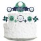 Big Dot of Happiness Par-Tee Time - Golf - Birthday Party Cake Decorating Kit - Happy Birthday Cake Topper Set - 11 Pieces